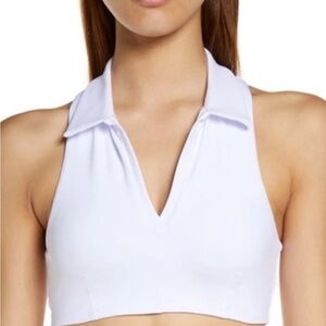 ALO White Collared Bra